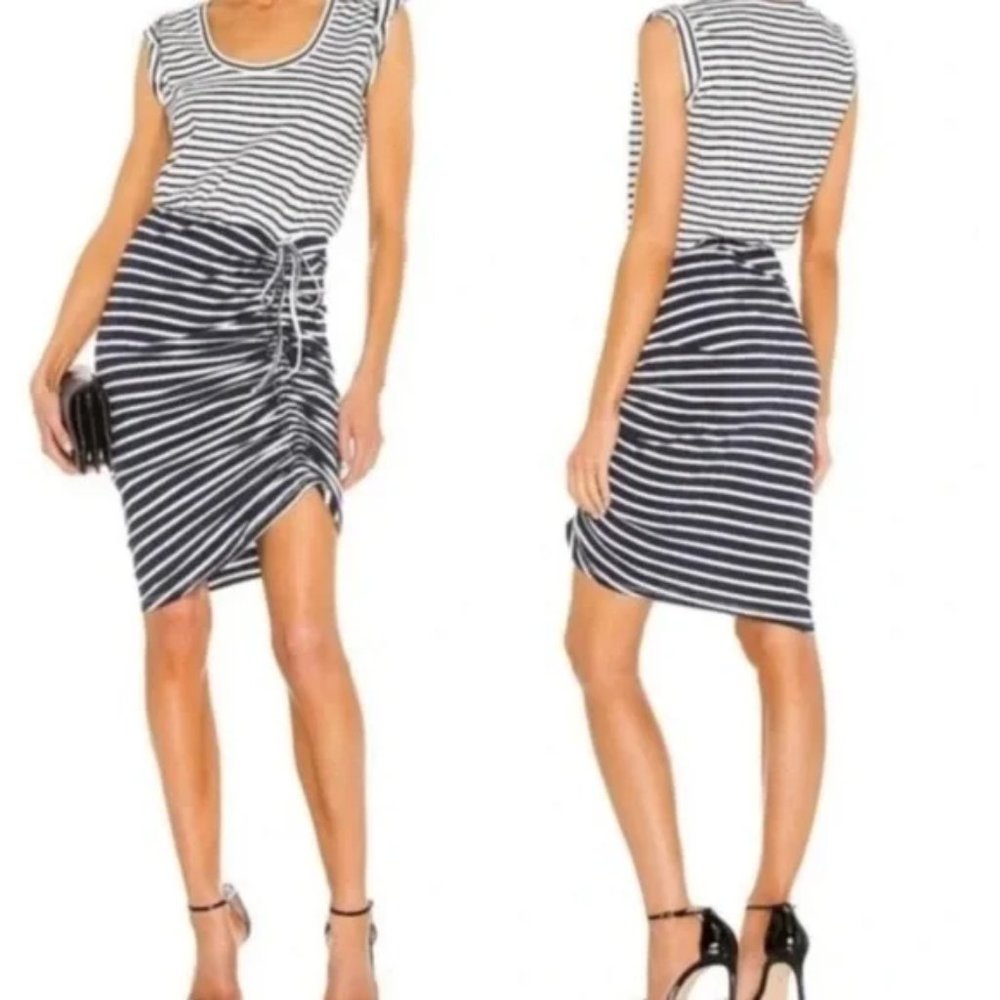 Gorgeous Veronica Beard Tamri striped dress, ruched, bodycon sz SM